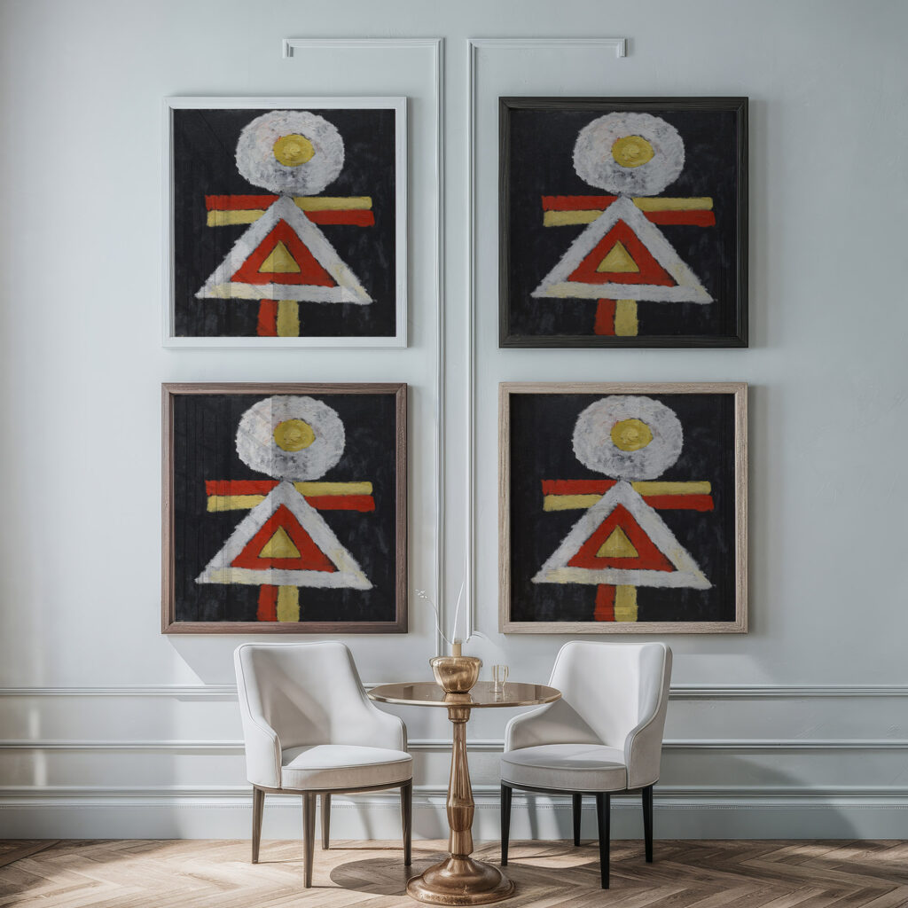 Geometric Figure 1889 – 1943 Marsden Hartley framed posters mockup