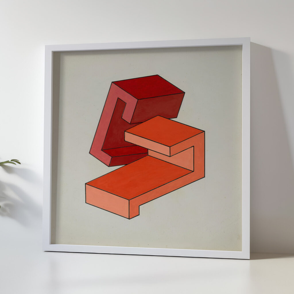 Geometric composition Yakov Chernikhov 2 5 mockup