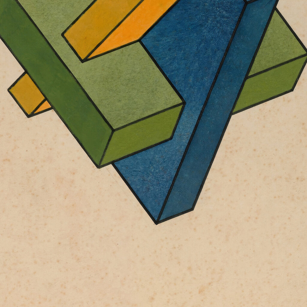 Geometric composition Yakov Chernikhov 8 mockup