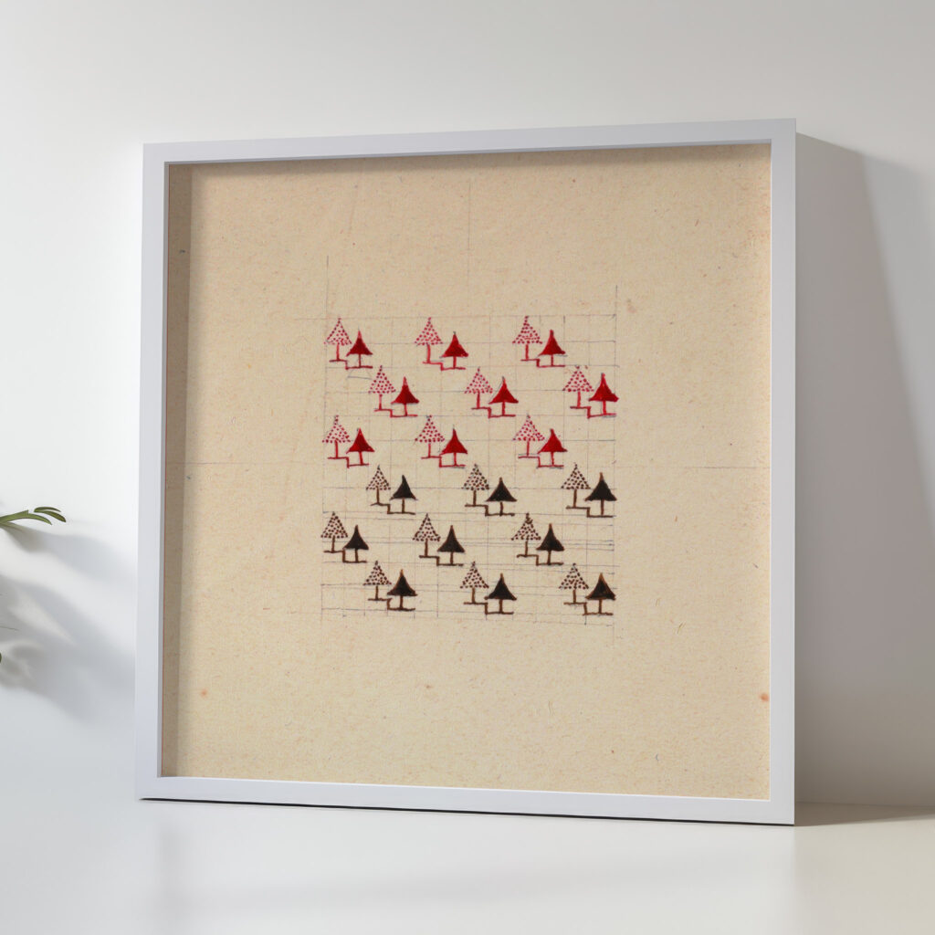 Geometric design for printed textile 1800–1818 Unknown 5 mockup