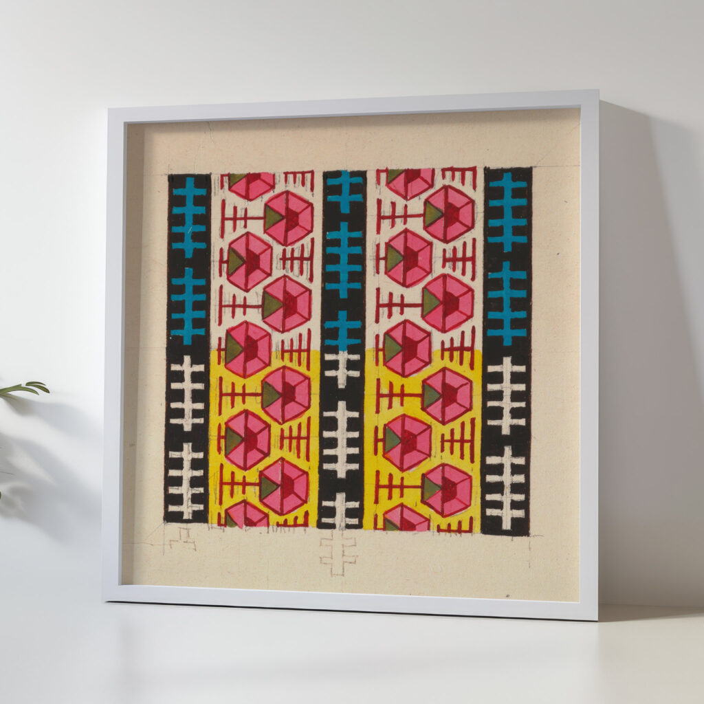 Geometric design for printed textile I 1800–1818 Unknown 5 mockup