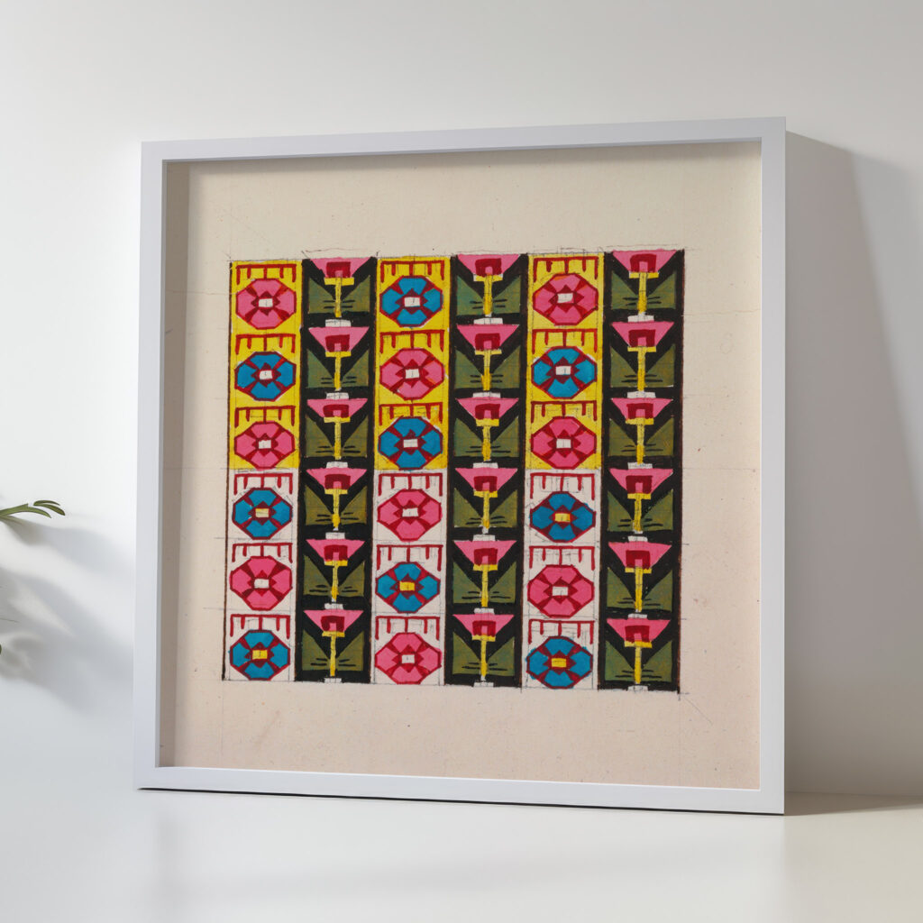 Geometric design for printed textile II 1800–1818 Unknown 5 mockup