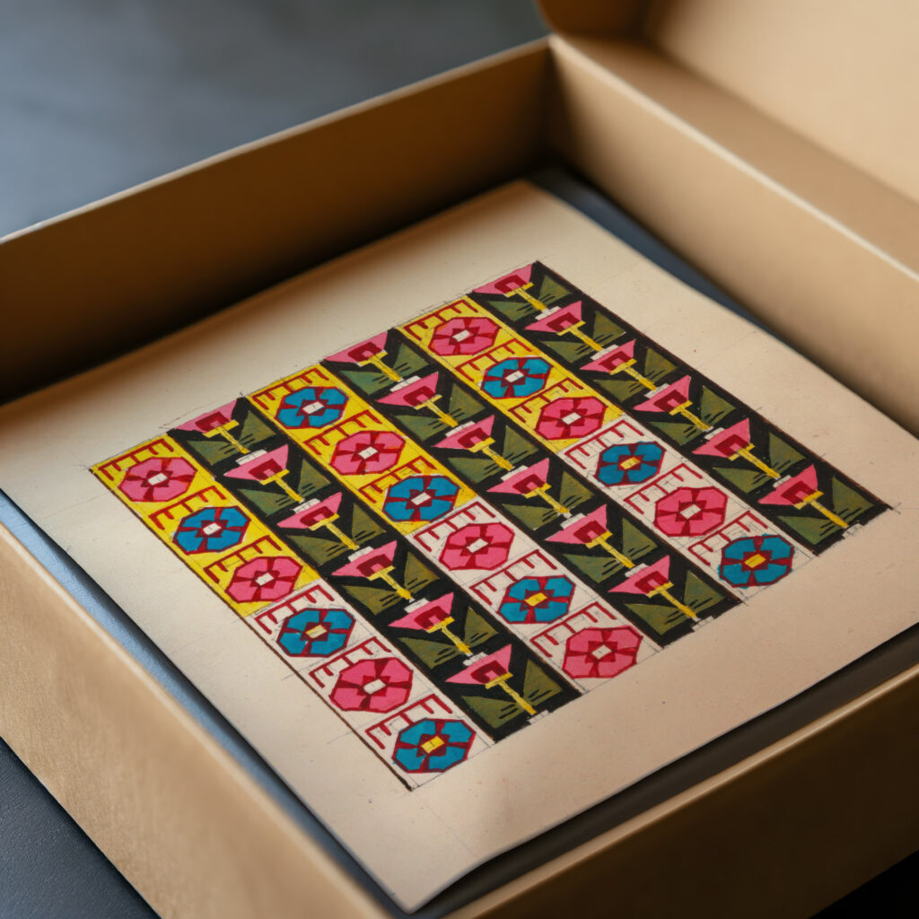 Geometric design for printed textile II 1800–1818 Unknown video mockup