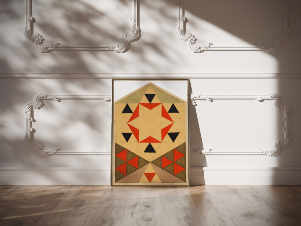 Geometrische Studie Schulerarbeit 1903 Egon Schiele video mockup