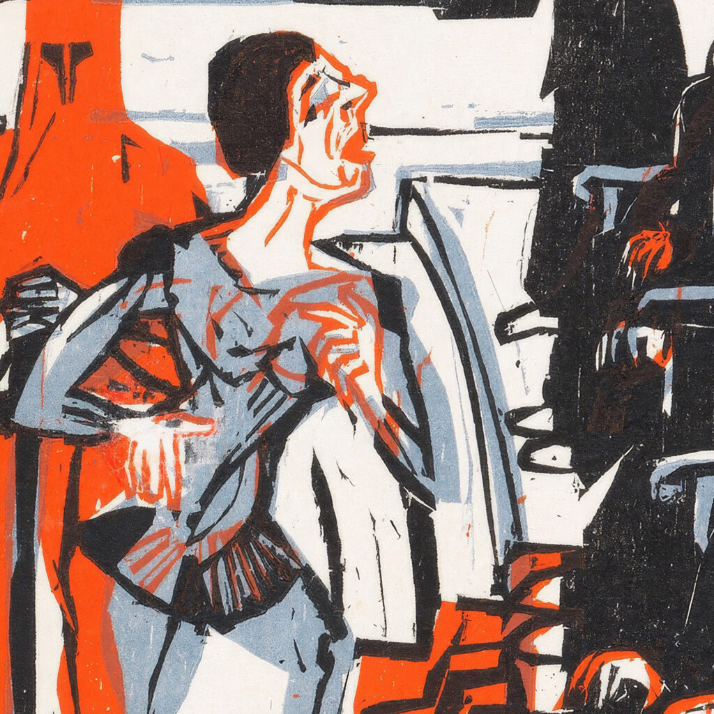 Gerichtsszene aus Shaws heiliger Johanna 1925 Ernst Ludwig Kirchner 8 mockup