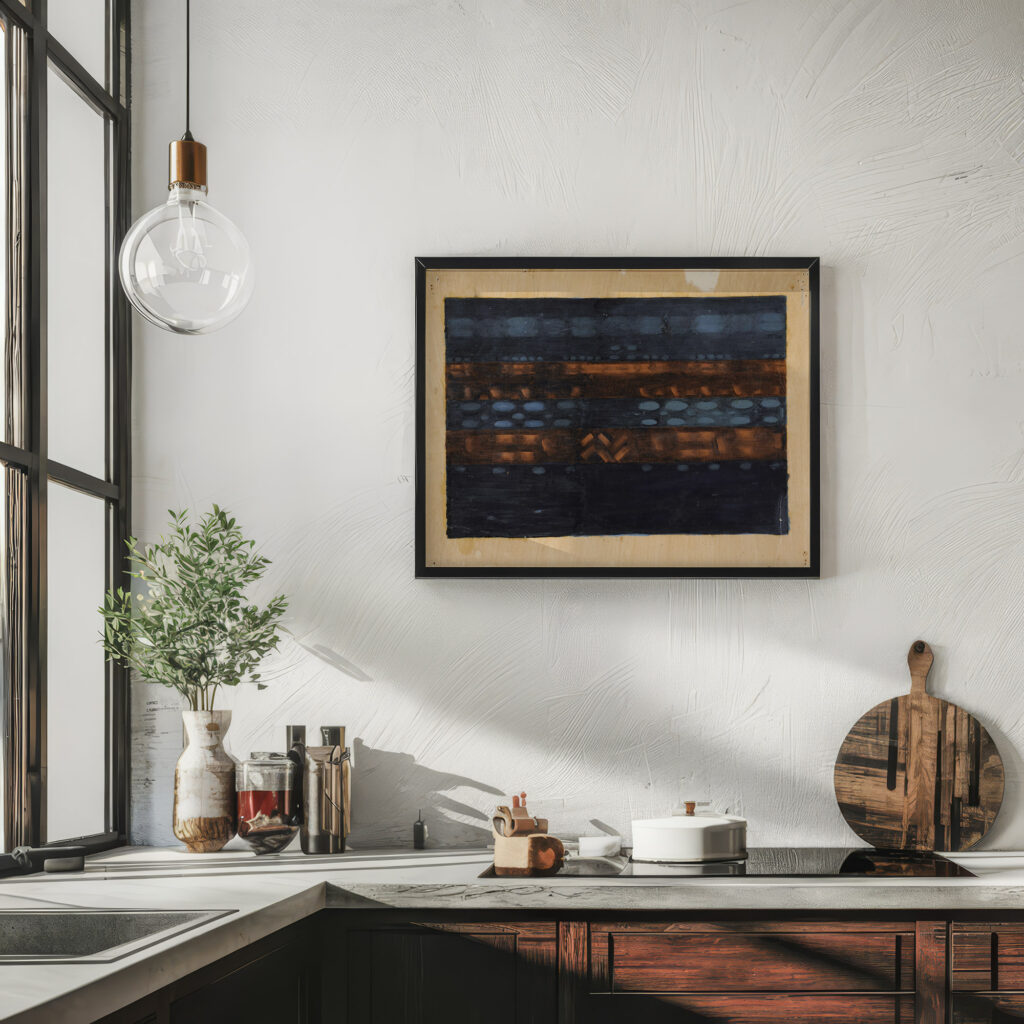 Gesamtkomposition ‘Vorbereitung Andacht im Esssaal. Otto Meyer Amden 6 mockup