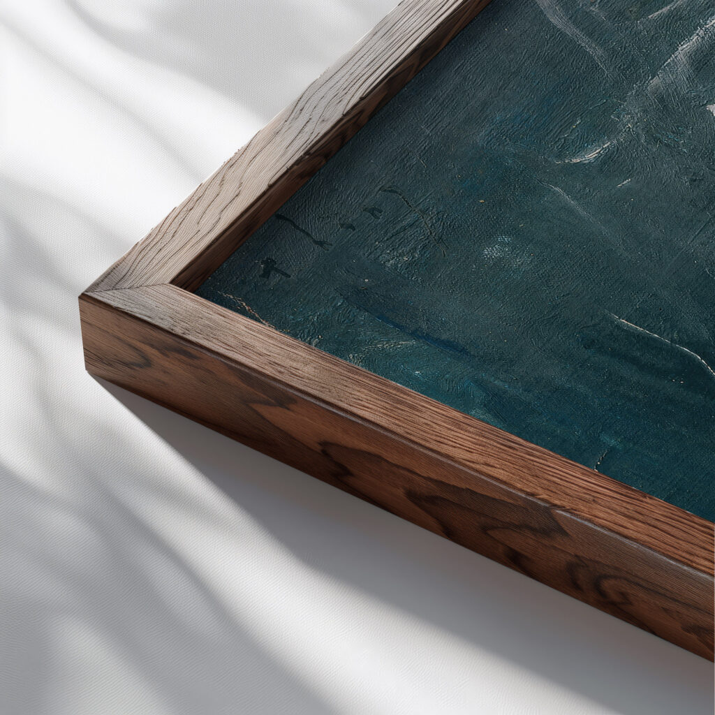 Gesellschaft 1930 Wilhelm Thony close up dark wood mockup
