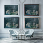 Gesellschaft 1930 Wilhelm Thony framed posters mockup