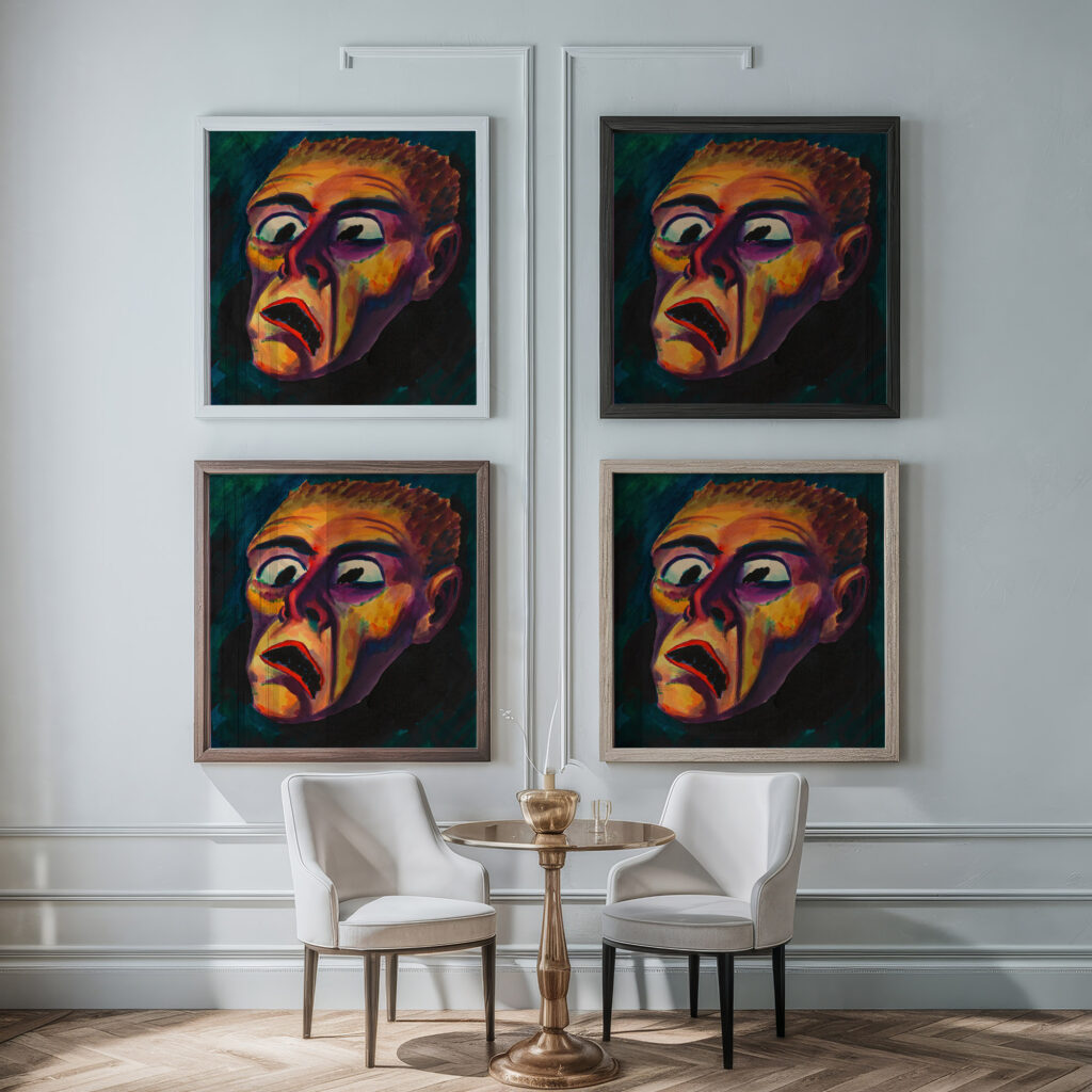 Gesicht around 1928 Karl Wiener framed posters mockup