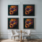 Gesicht around 1928 Karl Wiener framed posters mockup