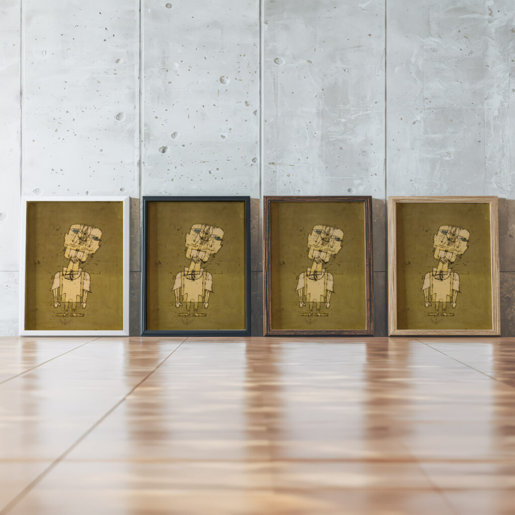 Gespenst eines Genies Ghost of a Genius 1922 Paul Klee framed posters mockup