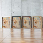 Gestaffelte Gruppe 1930 Oskar Schlemmer framed posters mockup