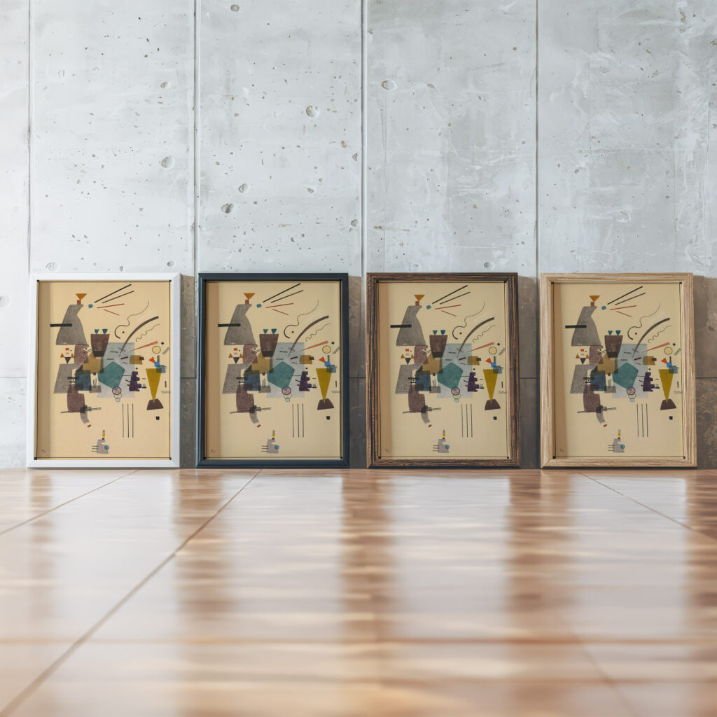 Gewarmtes Kuhl Warmed Cool 1924 Wassily Kandinsky 1 framed posters mockup