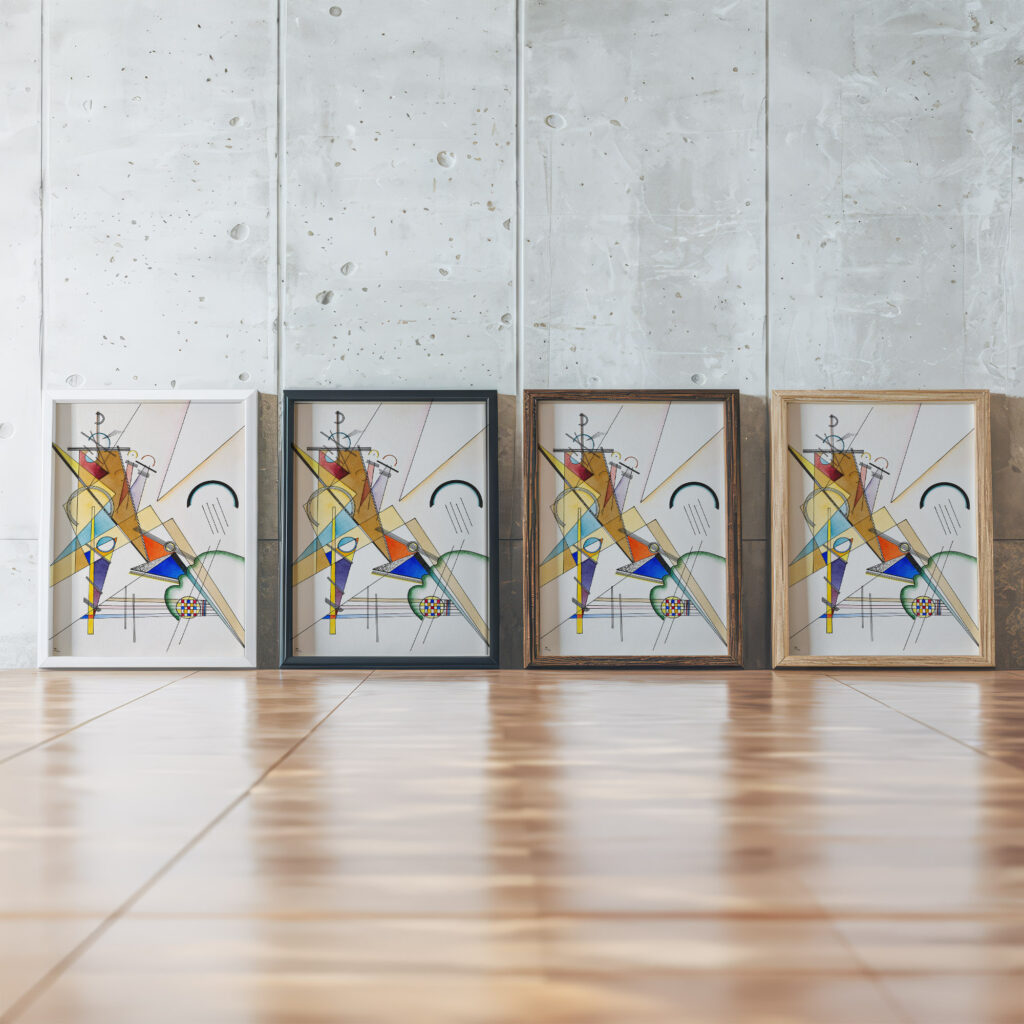 Gewebe 1923 Wassily Kandinsky framed posters mockup
