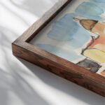 Gezicht op Verona 1906 Reijer Stolk close up dark wood mockup