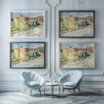 Gezicht op Verona 1906 Reijer Stolk framed posters mockup