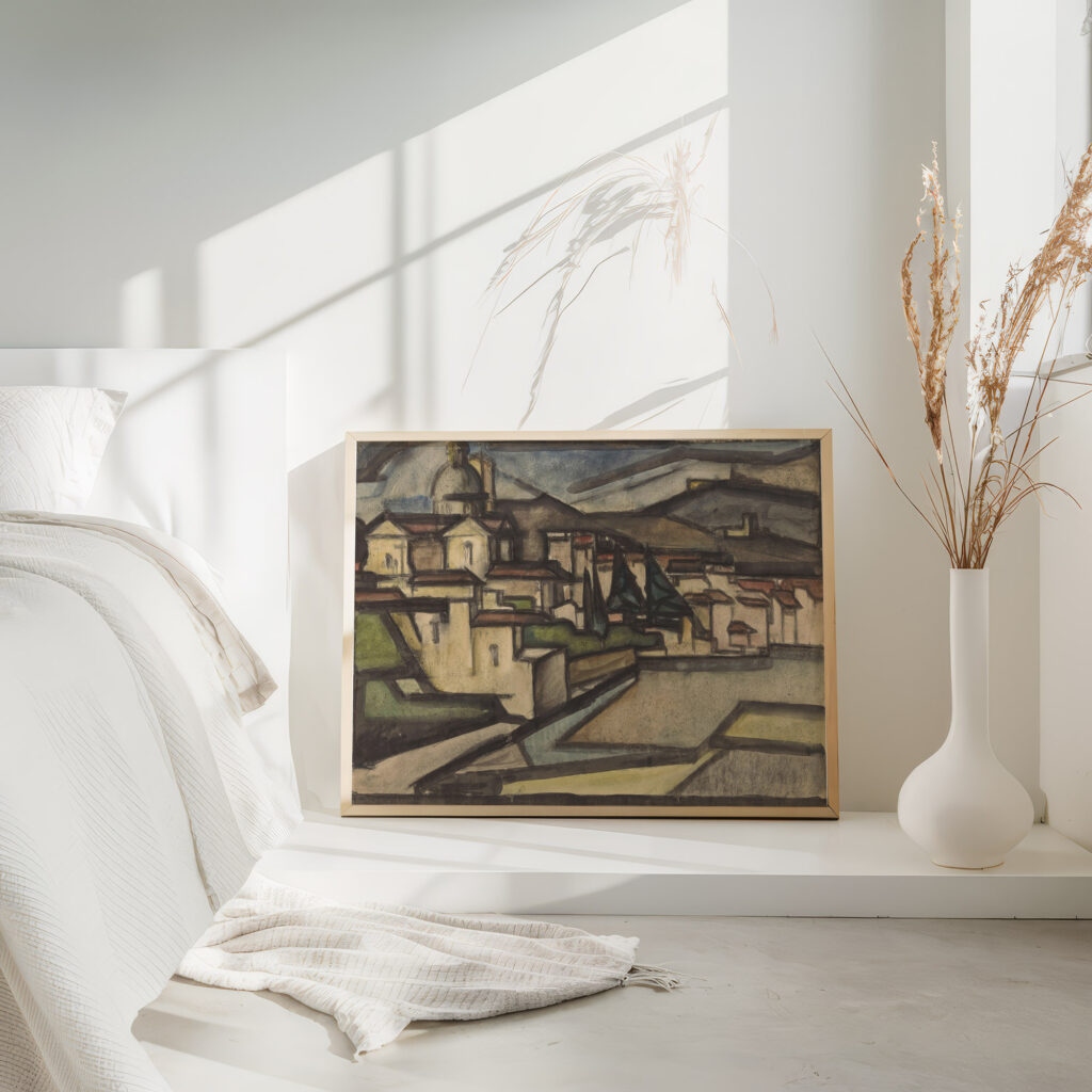 Gezicht op een Italiaanse stad 1920 Reijer Stolk 4 mockup