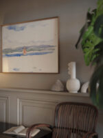 Gezicht op zee met boot 1902 Carel Nicolaas Storm van s Gravesande video mockup