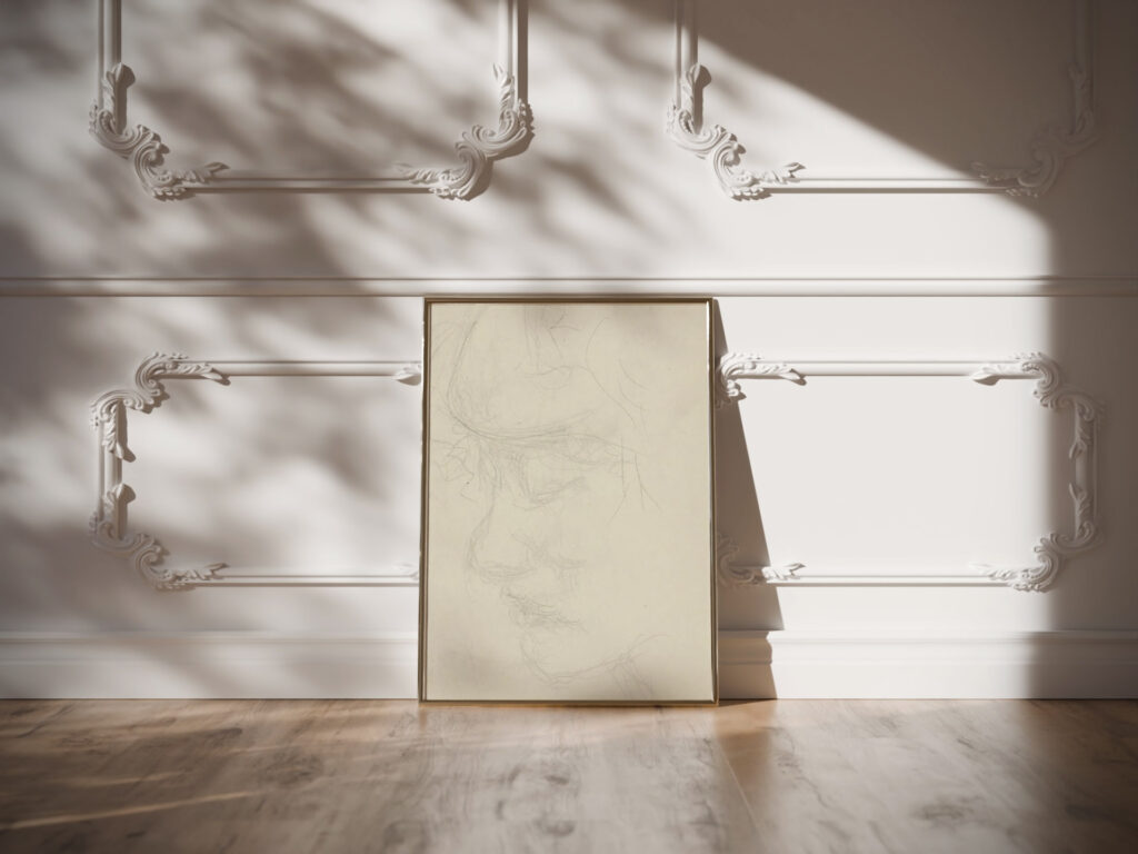 Gezicht van een vrouw met gesloten ogen 1906 Reijer Stolk video mockup