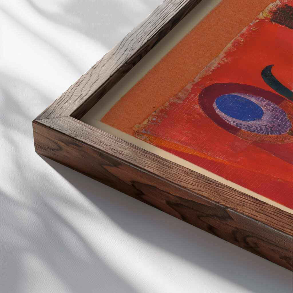 Giftbeeren Poisonous Berries 1920 Paul Klee close up dark wood mockup