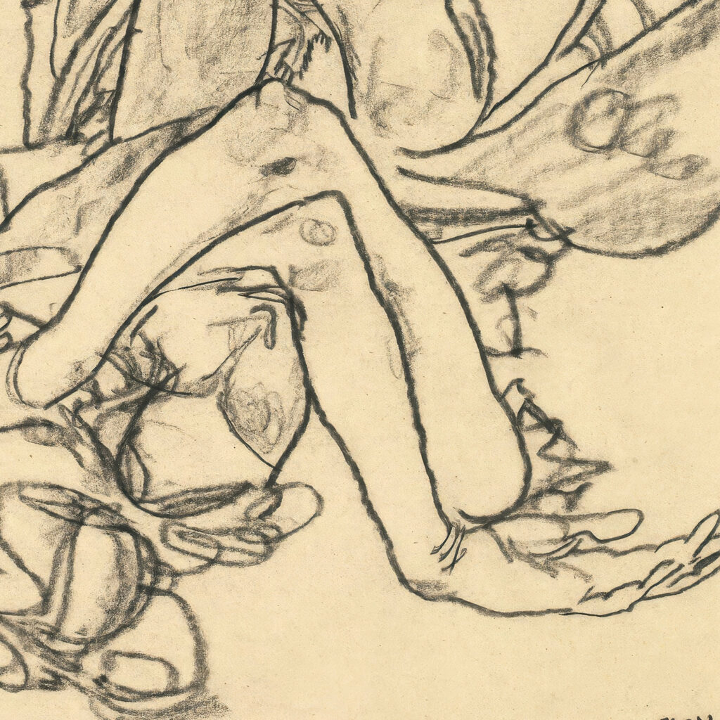Girl Lying On Her Back With Crossed Arms And Legs 1918 Egon Schiele 8 mockup