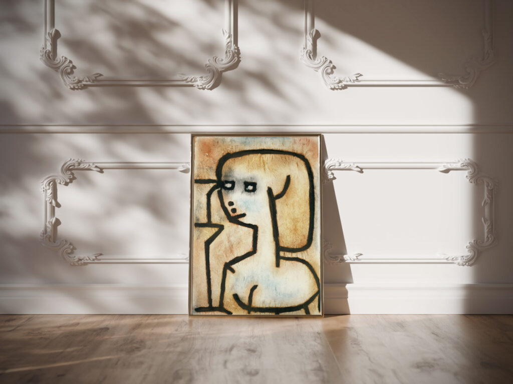 Girl in Mourning 1939 Paul Klee video mockup