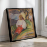 Girl in a Red Skirt 1931 Zolo Palugyay 4 mockup
