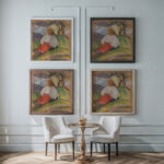 Girl in a Red Skirt 1931 Zolo Palugyay framed posters mockup