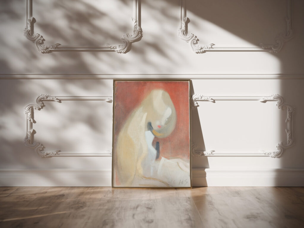 Girl with Blonde Hair 1916 Helene Schjerfbeck video mockup