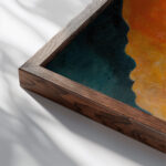 Girl with Buttercups 1914 Theo van Doesburg close up dark wood mockup