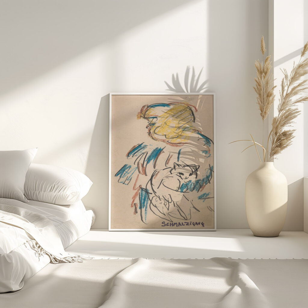 Girl with Cat Jules Schmalzigaug 4 mockup