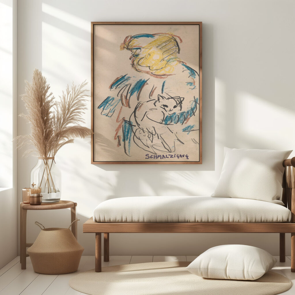 Girl with Cat Jules Schmalzigaug 5 mockup