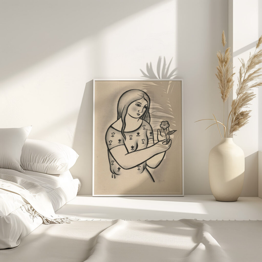 Girl with a flower 1926 1927 Mikulas Galanda 4 mockup