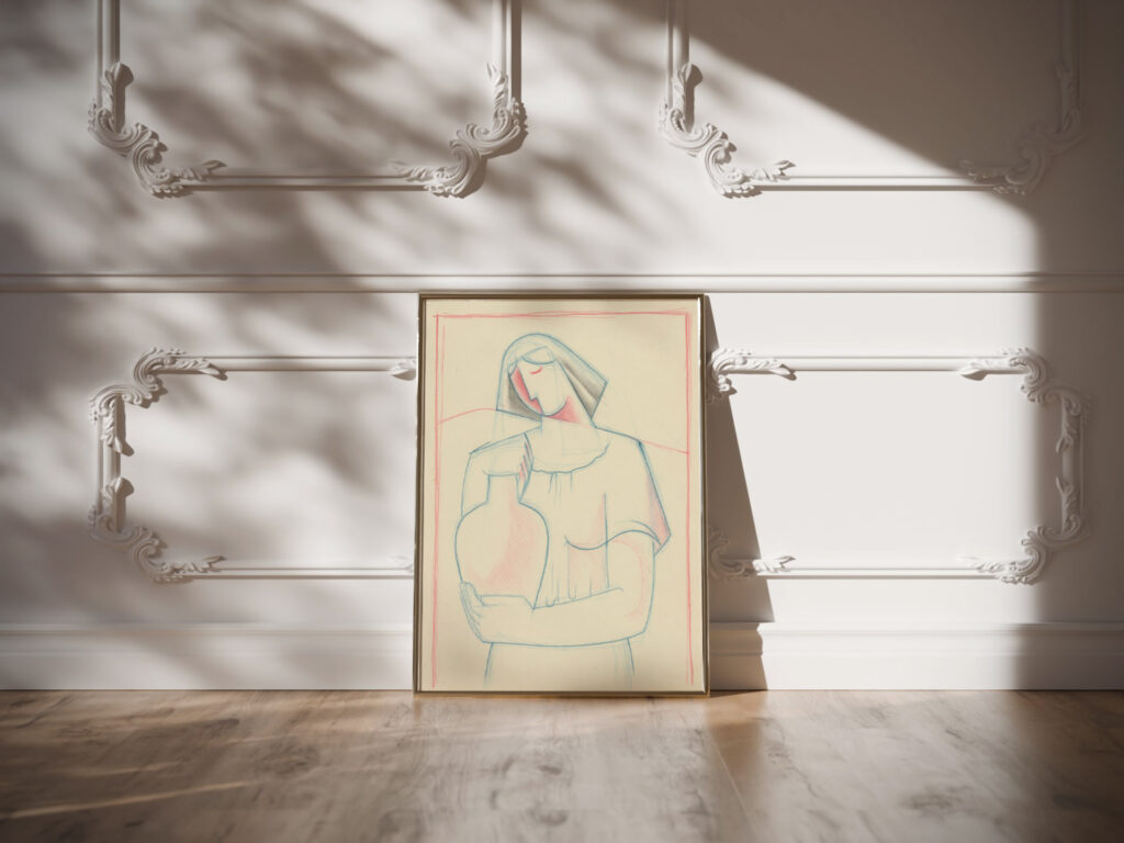 Girl with a jug 1932–1936 Mikulas Galanda video mockup