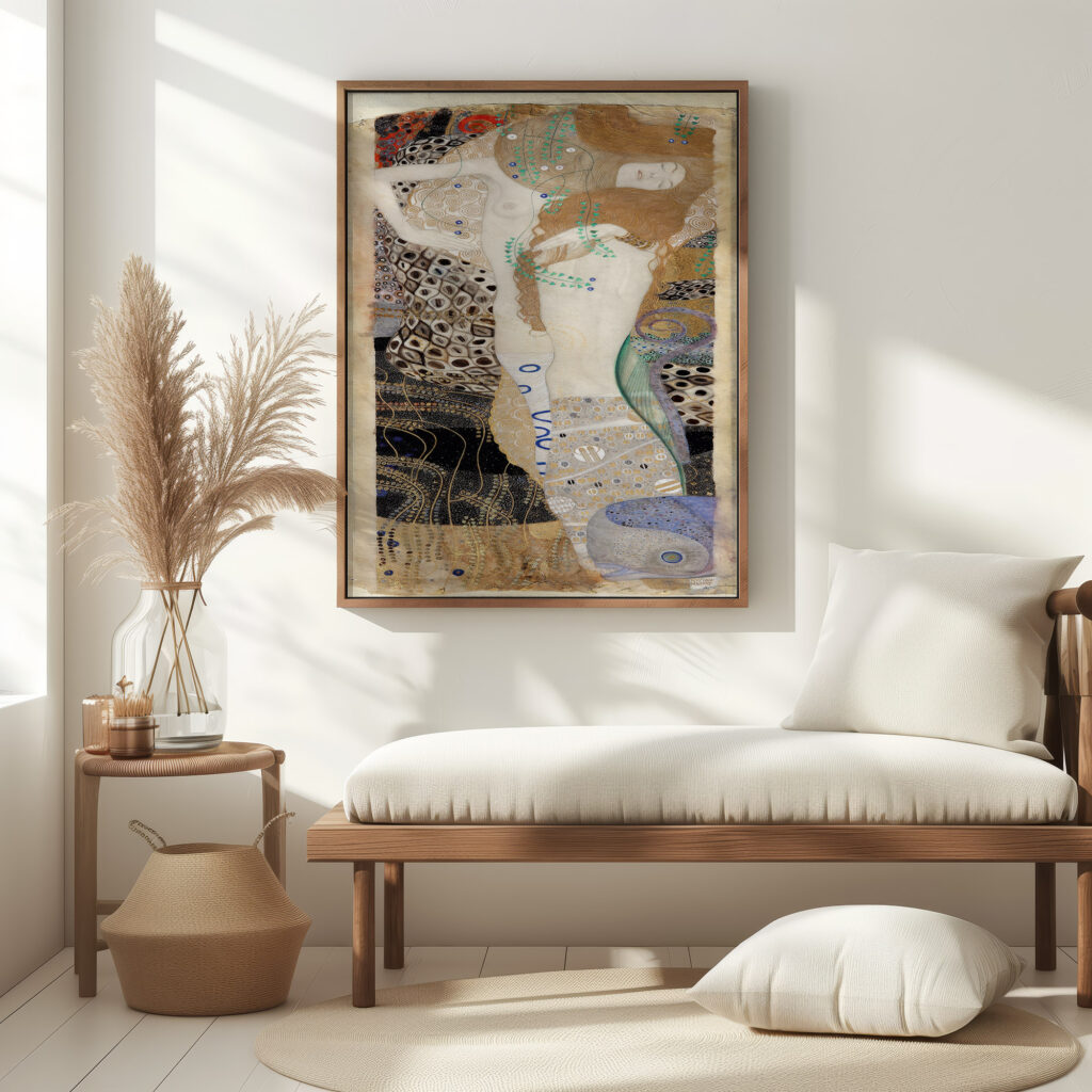 Girlfriends water snakes I 1904 Gustav Klimt 5 mockup