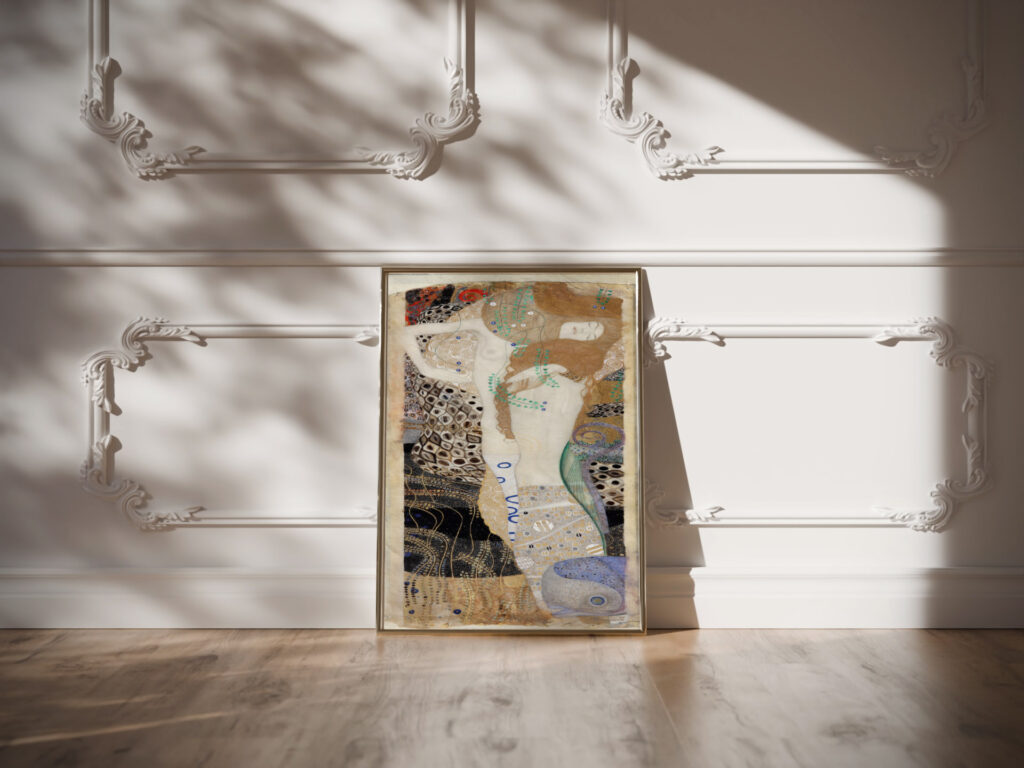 Girlfriends water snakes I 1904 Gustav Klimt video mockup