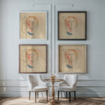 Girls Head 1930 Mikulas Galanda framed posters mockup