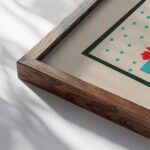 Gladiolus close up dark wood mockup