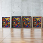 Glasfensterentwurf 1932 Adolf Holzel framed posters mockup