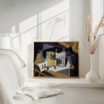 Glass and Newspaper 1917 Juan Gris 4 mockup