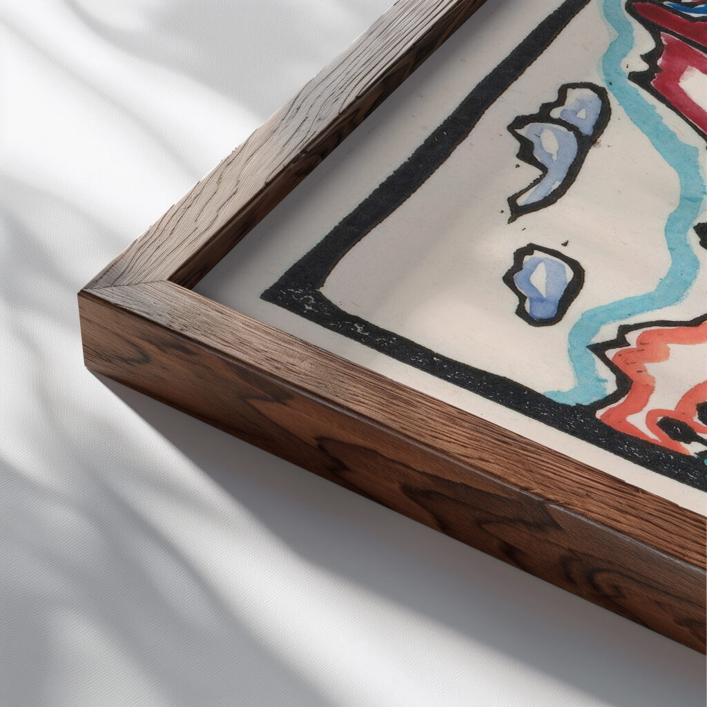 Gmunder See mit Traunstein 1906 1945 Reijer Stolk close up dark wood mockup