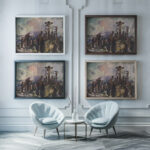 Golgota 1929 Zolo Palugyay framed posters mockup