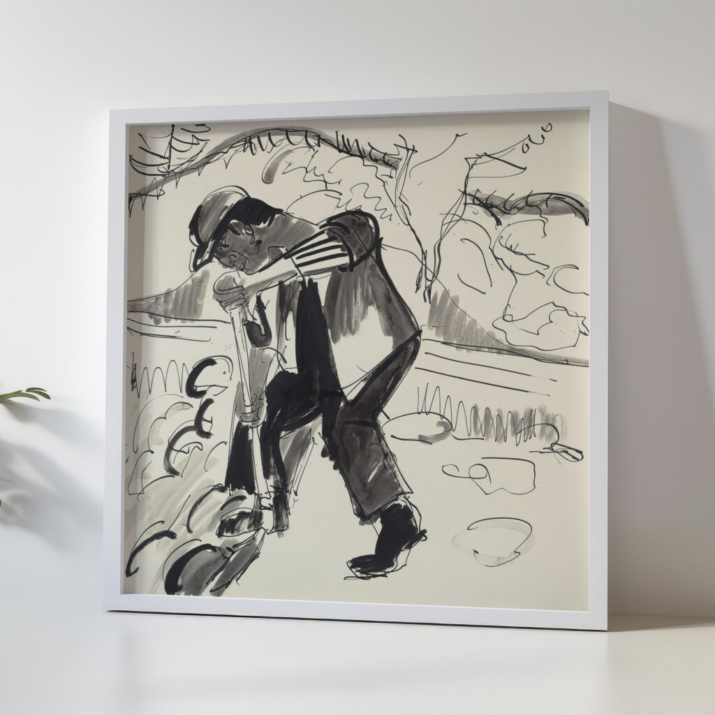 Grabender Bauer Digging Peasant circa 1924 Ernst Ludwig Kirchner 5 mockup