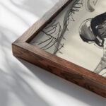 Grabender Bauer Digging Peasant circa 1924 Ernst Ludwig Kirchner close up dark wood mockup