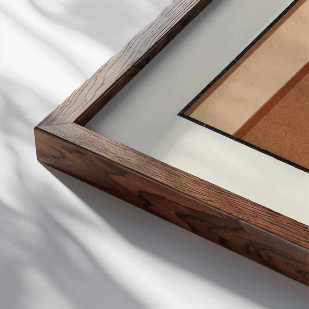 Gradated Tones of Broken Red. An example of the Small Interval in Colour 1912 James Ward close up dark wood mockup