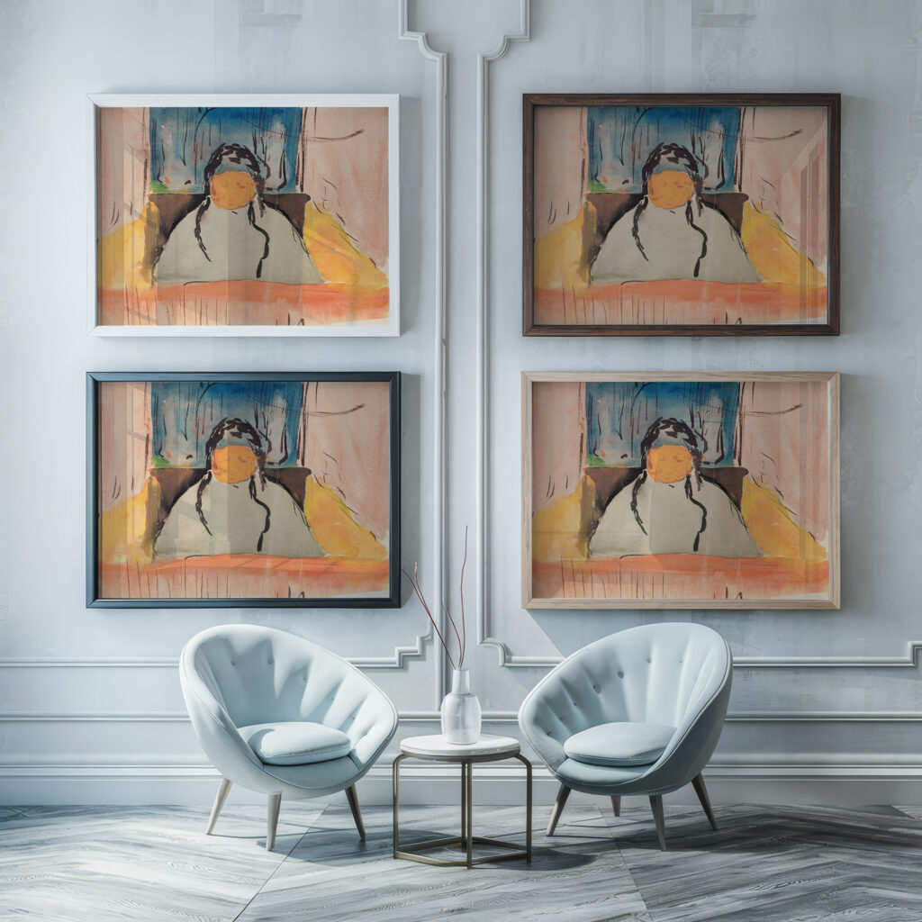 Grand mere Michaud circa 1890 1891 Edouard Vuillard framed posters mockup