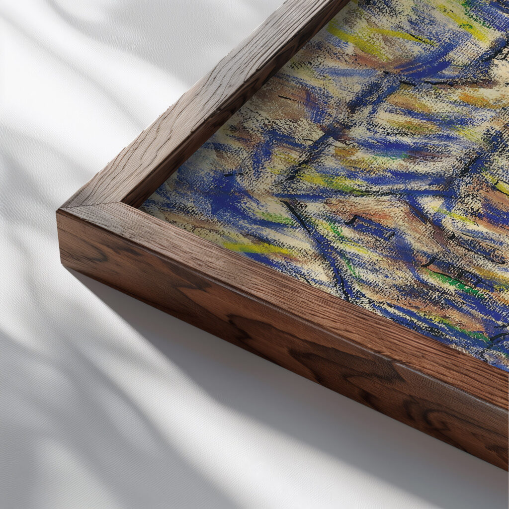 Granithauser Arcegno 1927 Christian Rohlfs close up dark wood mockup