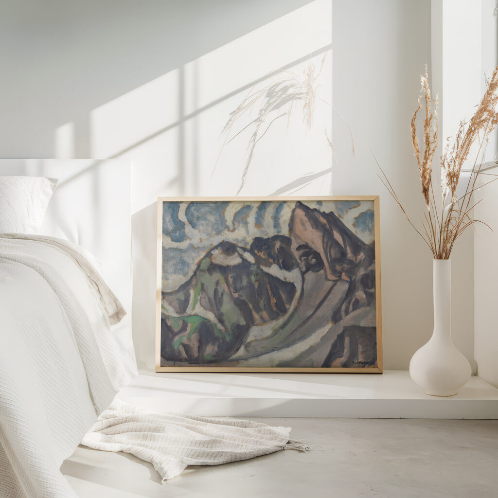 Graue Berglandschaft August Babberger 4 mockup