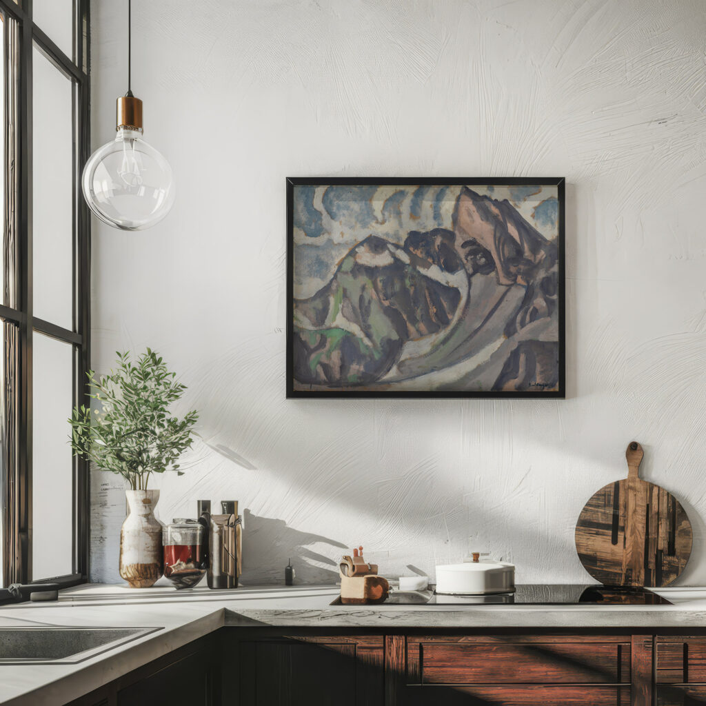 Graue Berglandschaft August Babberger 6 mockup