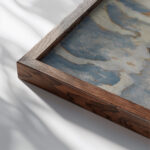 Graue Berglandschaft August Babberger close up dark wood mockup